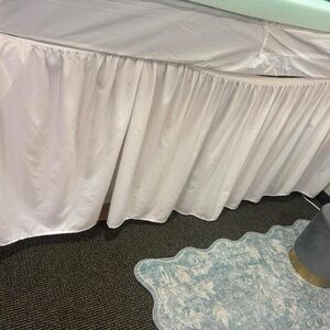 White Ruffled Bed Skirt